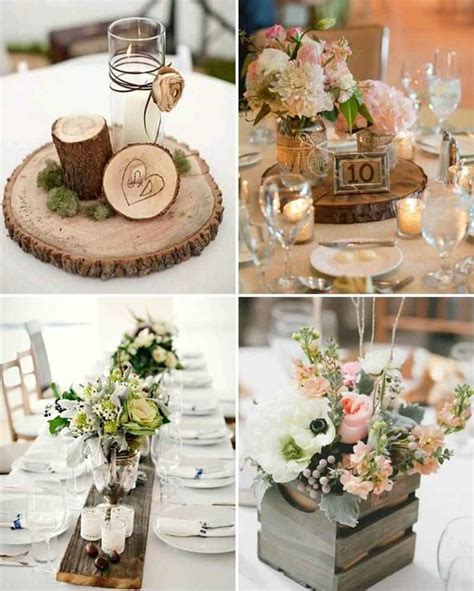 Centro De Mesa De Madera 4 Tile Bridal Shower Centerpieces Rustic