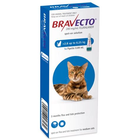 bravecto  spot   cats   kg blue  dose pets home