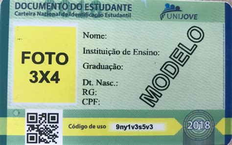 Carteirinha De Estudante Online Grátis Para Imprimir