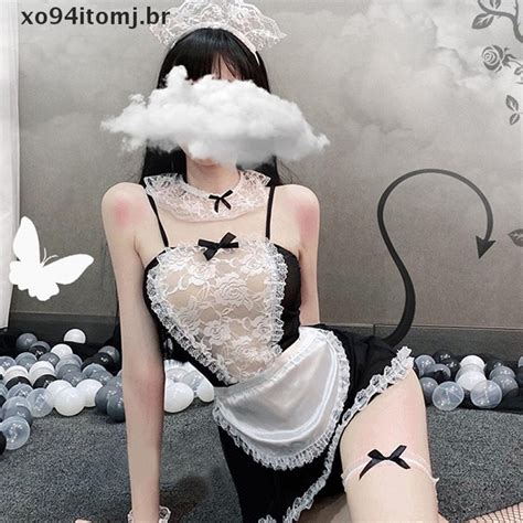 XOTOMJ Traje De Brincadeira De Renda Cosplay Uniforme Lingerie Sexy Halloween Role Play Costumes
