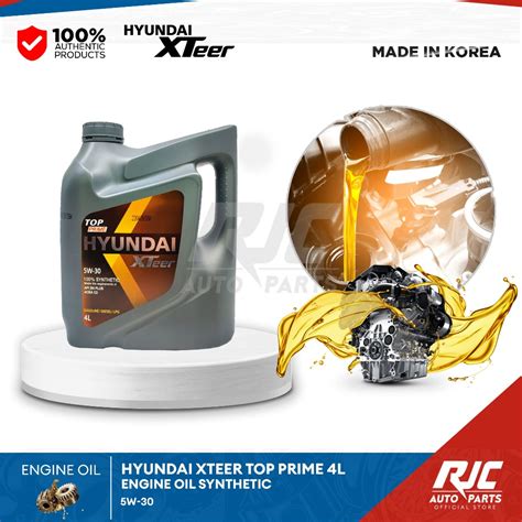 XTEER GAS ENGINE OIL FULLY SYNTHETIC TOP PRIME 5W-30 4L | Shopee ...