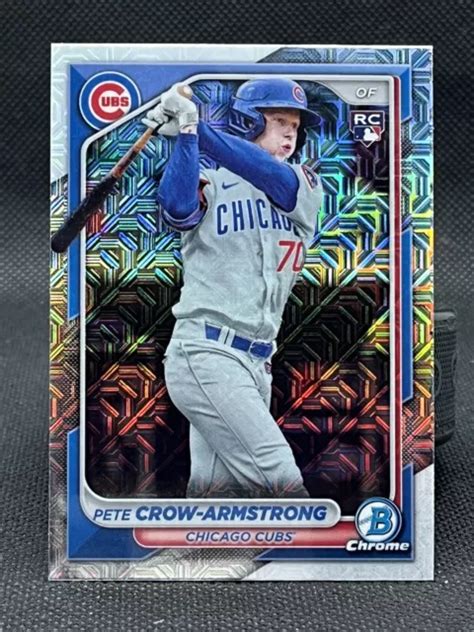 2024 BOWMAN CHROME Pete Crow Armstrong RÉFRACTEUR MOJO ROOKIE 85