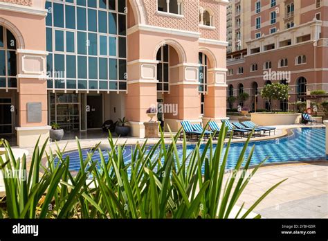 View Of The Swimming Pool Apartment Building In The Pearl Qatar An