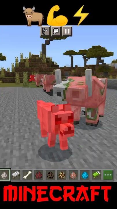 Minecraft Iron Golem Bull🐂 💪⚡minecraftshortsviralyoutubeshorts