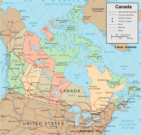 Canada States Map