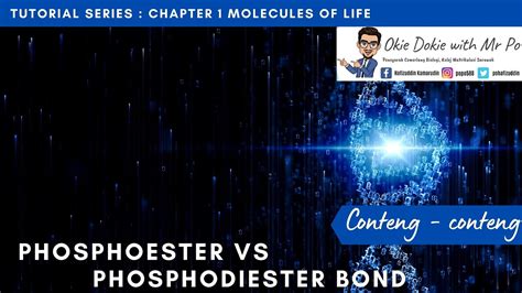 Tutorial Series Chapter 1 /Sem 1 : Phosphoester Vs phosphodiester bond (Nucleic Acids) - YouTube