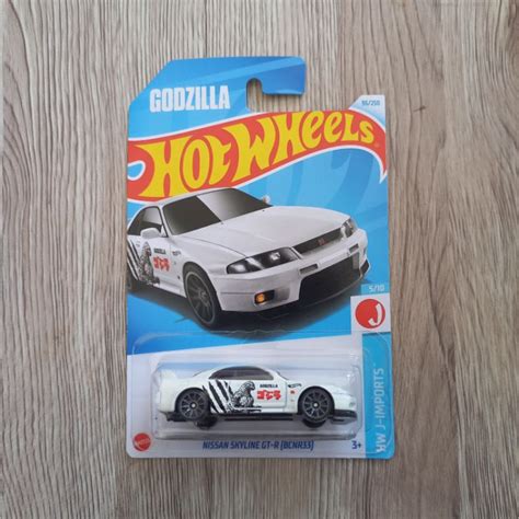 NISSAN HOT WHEELS Putih 風火輪日產天際線 gtr bcnr33 r33 白色哥斯拉日本卡 蝦皮購物