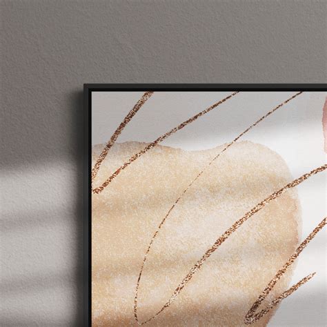 Quadro Decorativo Abstrato Aquarela Tons De Nude Galeria Poesia Muda