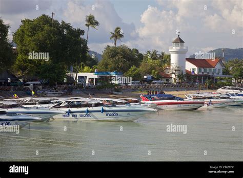 Power Boats In Chalong Bay Phuket Thailand Stock Photo Alamy