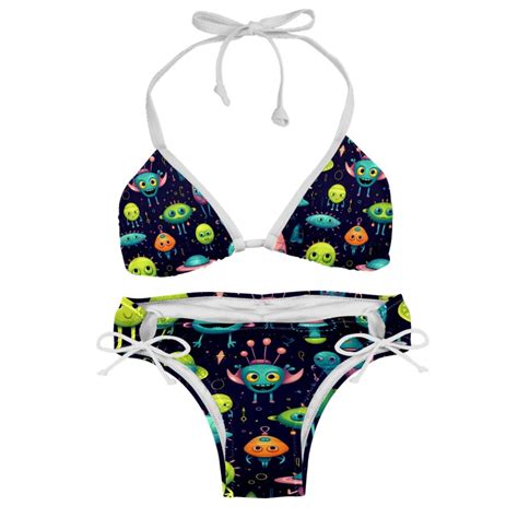 Alien Detachable Sponge Adjustable Strap Bikini Set Two Pack Beachwear Scene Swimsuit Walmart