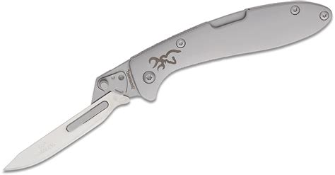 Browning Stainless Scalpel Folding Knife 2.75" Satin Replaceable ...