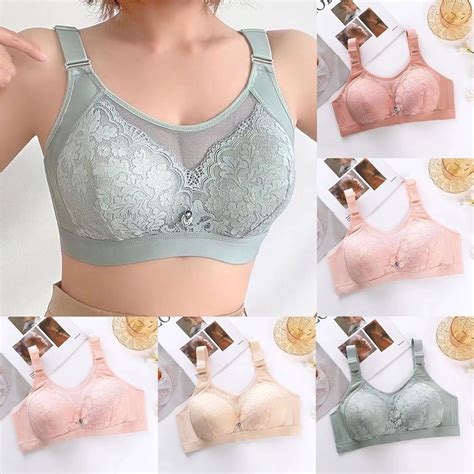 Woman Sexy Bra Without Steel Rings Buttons Sexy Yoga Nursing Bra Lingerie Underwear Beige