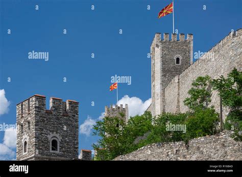Skopje kale fortress outer towers walls tower historic hi-res stock ...
