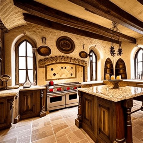 Beautiful Old Castle Kitchen Interior Design · Creative Fabrica