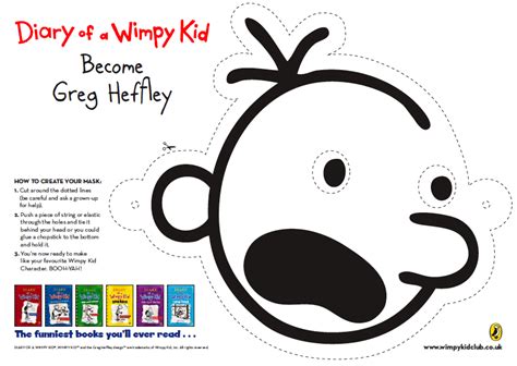 Diary Of A Wimpy Kid Printable Mask Printable Templates