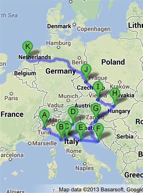 Our interrail route! | Карта