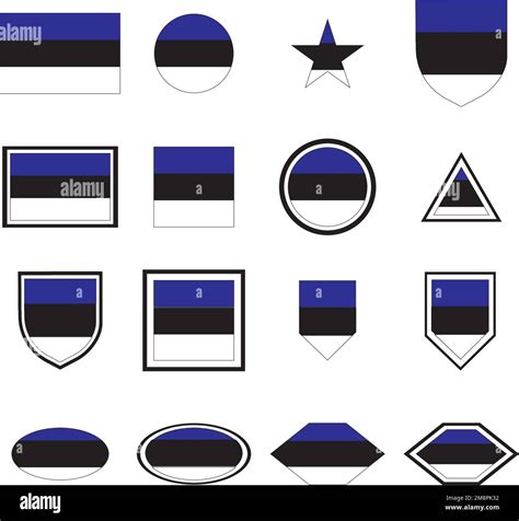 Estonian Flag Logo Vektor Template Stock Vector Image And Art Alamy