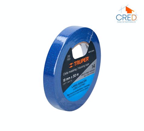 Cinta Masking Tape Azul De 34 X 50 M Truper Materiales Cred