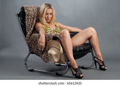 Beautiful Sexual Girl Blonde Pose On Stock Photo 65612635 Shutterstock