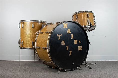 1940s Slingerland Gold Sparkle Pearl Radio King Drum Set Reverb
