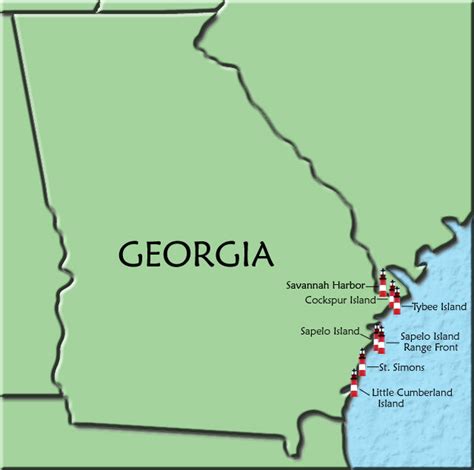 Best Georgia Beaches Map