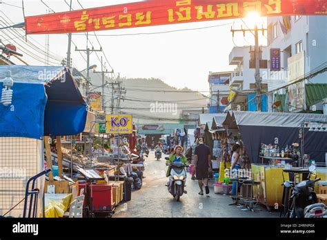 Urban Scene From The Famous Night Market In Hua Hin Hua Hin Is One Of