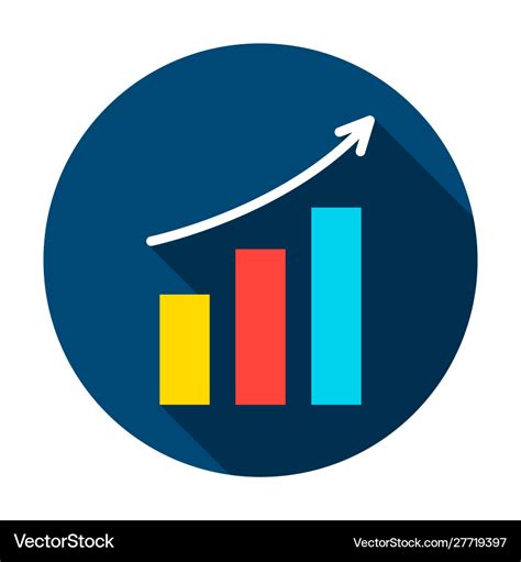 Analytics Growth Circle Icon Royalty Free Vector Image