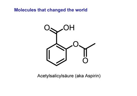 Acetylsalicylsäure - Acetlysailcylsäure - Molecules that changed the ...