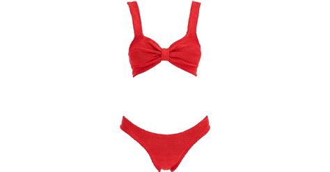 Hunza G Bonnie Bikini Set For In Red Lyst UK