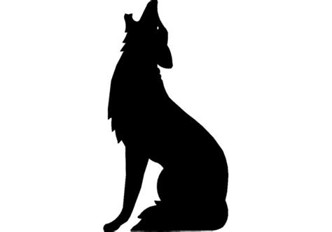 Howling Coyote Silhouette Clip Art