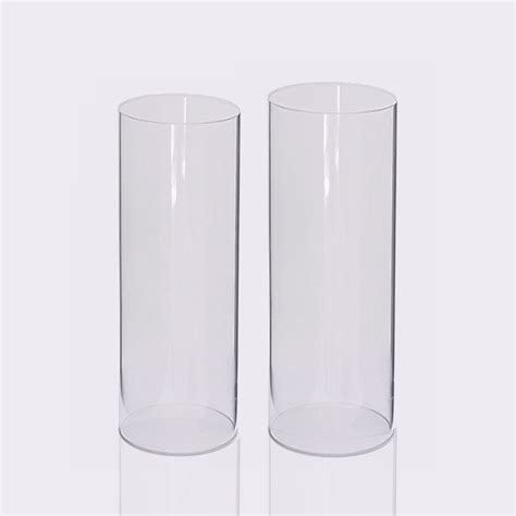 Round Clear Acrylic Plinths Set Of 2 Strawberry Hire