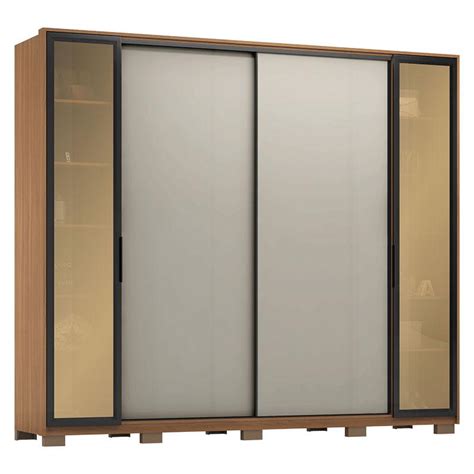 Guarda Roupa Casal Laredo Am Ndola Touch Nude Prime Flex Portas De Vidro Reflecta E P S