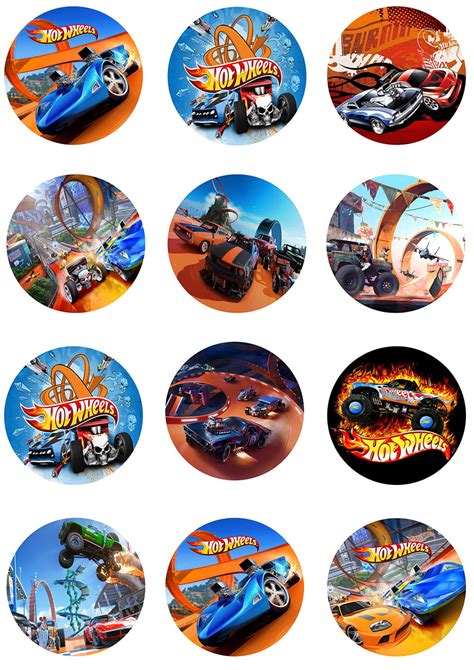 Opłatek na muffinki Hot Wheels ciasteczka sz Wafers Premium