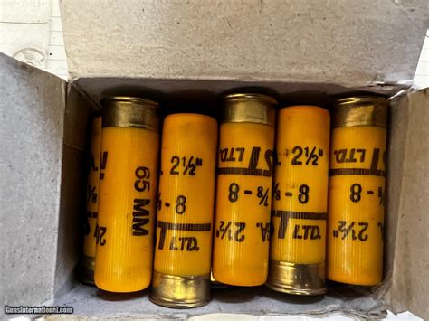 20 ga. RST Shotgun Shells, 2 1/2" length, Low Brass, # 8 shot.