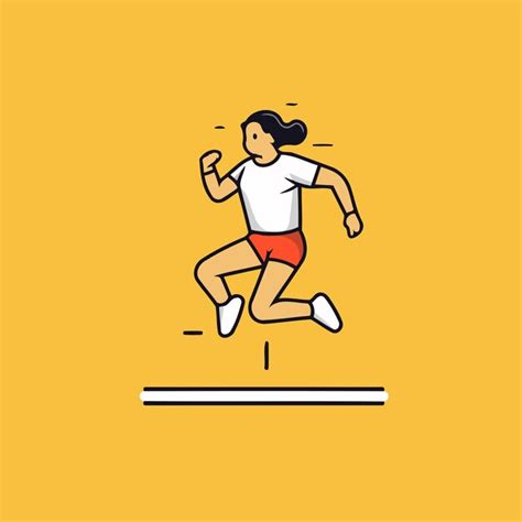 Premium Vector Running Woman Flat Design Vector Illustration Eps