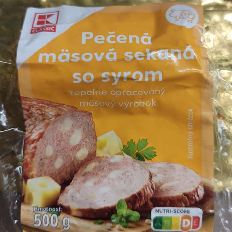 pecena maesova sekana  syrom  classic kalorie kj  nutricne