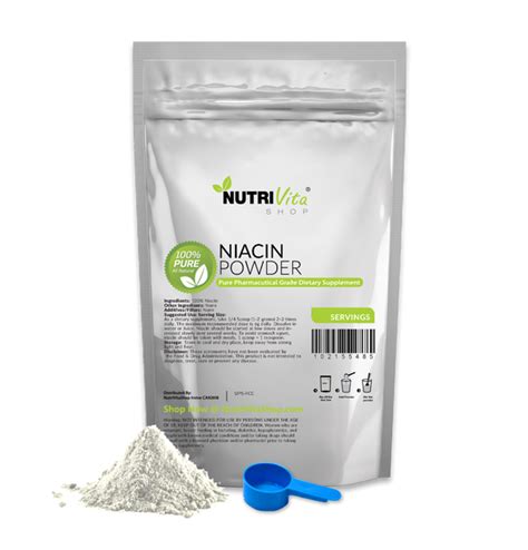 100 Pure Niacin Nicotinic Acid Powder Vitamin B3 Cholesterol Heart