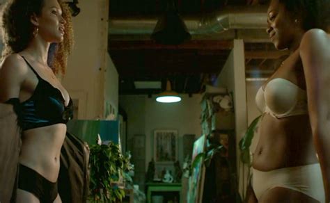 Dominique Toney Samantha Neyland Trumbo Lesbian Underwear Scene In Tempted Aznude
