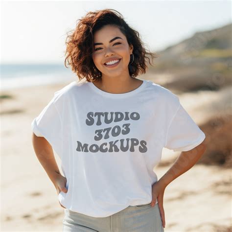 Latina Model Mockup White Bella Canvas Mockup Latina Woman Mockup Latina American