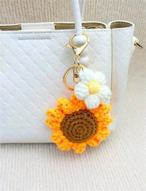 Llavero de girasol – Crochet DAMALE