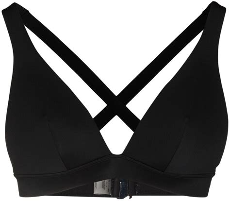 Form And Fold The Tri Cross Strap Bikini Top Shopstyle Two Piece Swimsuits