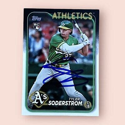 Tyler Soderstrom Signed Autographed 2024 Topps Rookie RC Card Athletics