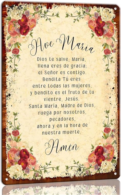 Hail Mary Prayer In Spanish