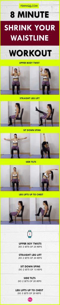 Chair Exercises For Abs: 8 Minute Tiny Waist & Flat Tummy Workout