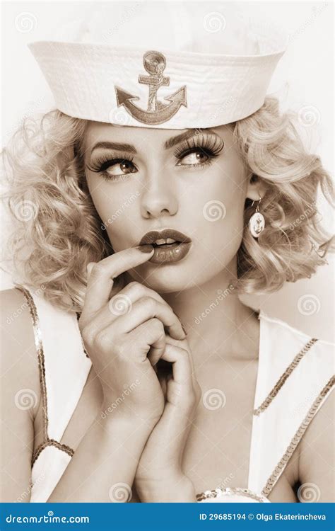 Blonde Sailor Stock Photo Image Of Burlesque Flirtation