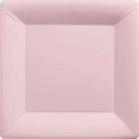 Paper Plates Square 20 Pack 17cm Pastel Pink Big W