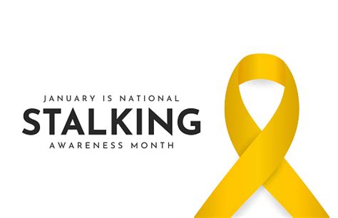 National Stalking Awareness Month Card Banner January Vector向量圖形及更多一月圖片