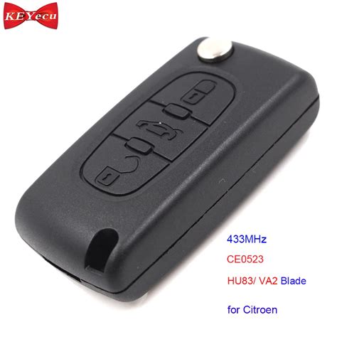 KEYECU For Citroen C2 C3 C4 C5 C6 C8 Saxo Remote Control Car Key Fob