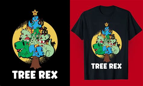 Christmas Dinosaur Tree Rex T Shirt Graphic By Pod T Shirt Business 99