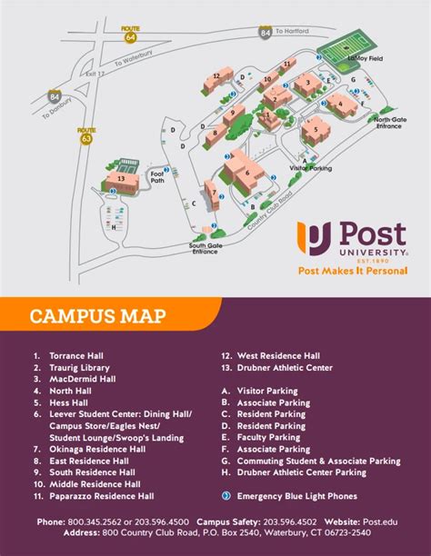 Post University Campus Map Allmaps Preserving Every Map Ever